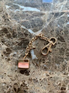 Gold and Pink Anew Pendant Key Chain Isa Knox Anew Ultimate